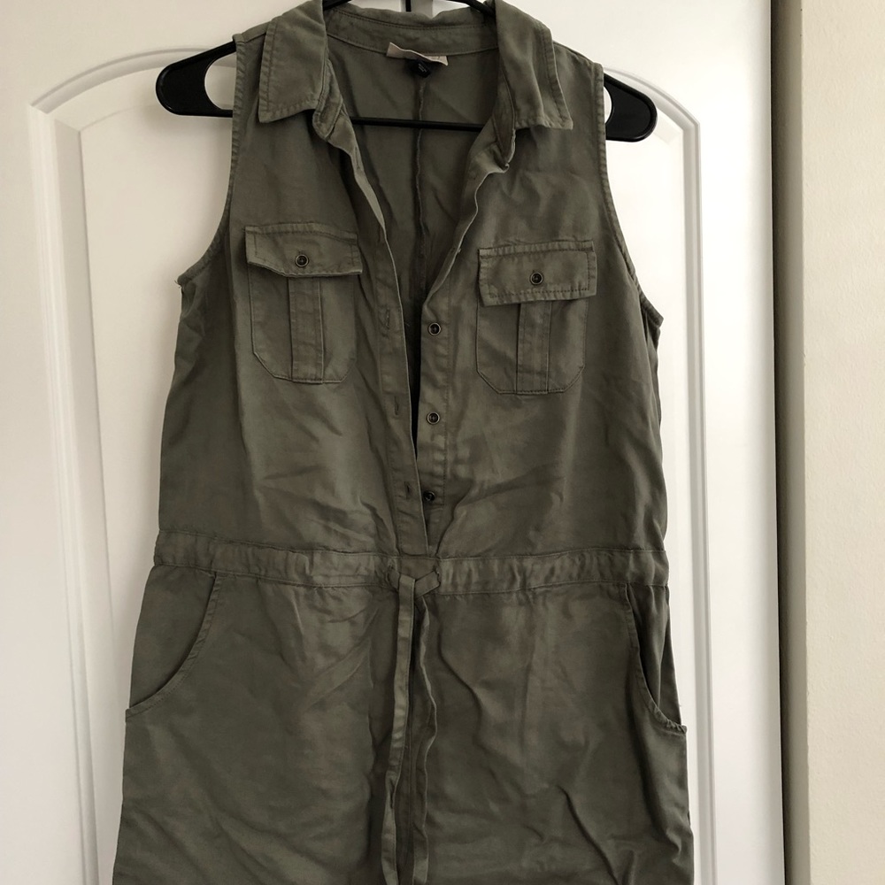 Army green romper